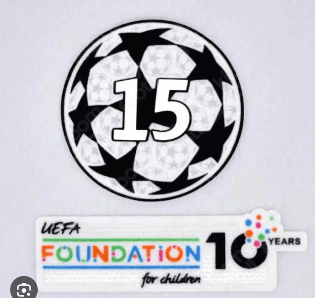 Patch / Badge - Champions League 15 + Foundation - Real Madrid - Kit 2 - | Camisola de Futebol - PrimeKits Club - Camisolas de Futebol