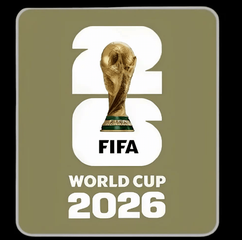 Patch / Badge - Copa do Mundo 2026 - Branco e Dourado - | Camisola de Futebol - PrimeKits Club - Camisolas de Futebol