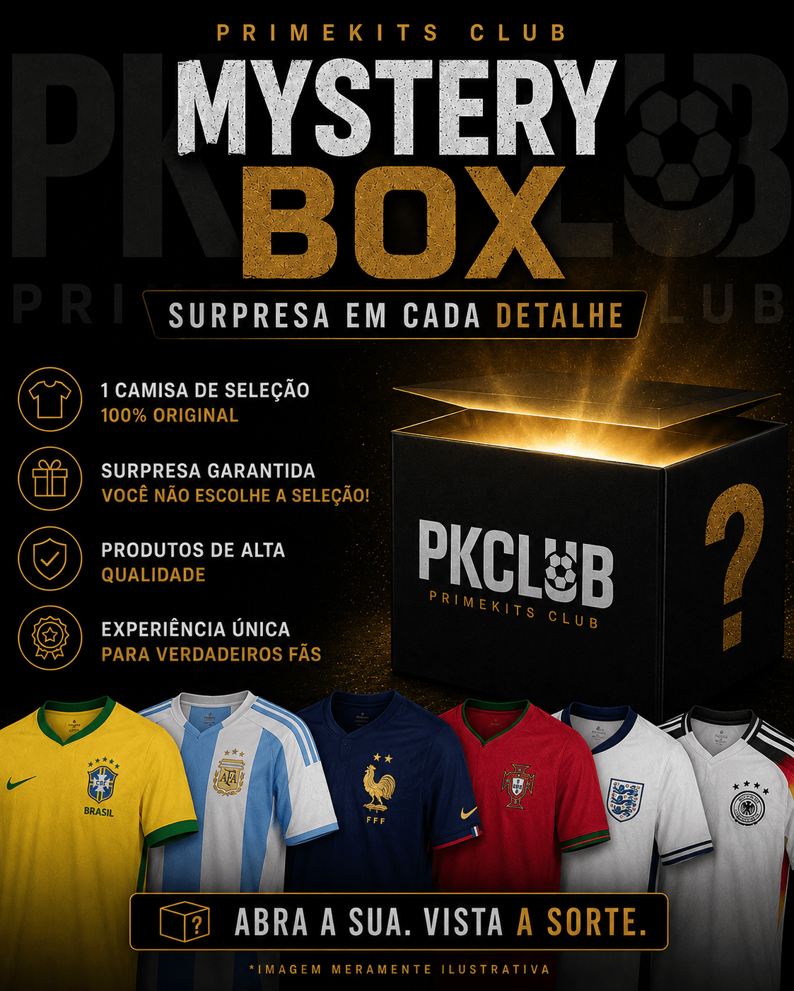 MYSTERY BOX SELEÇÃO - S | Camisola de Futebol - PrimeKits Club - Camisolas de Futebol
