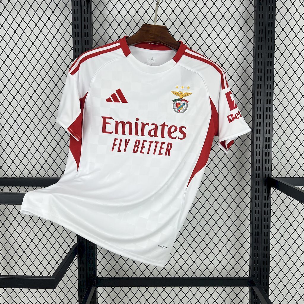 Camisola SL Benfica Alternativa Branca 2025/26 - S | Camisola de Futebol - PrimeKits Club - Camisolas de Futebol