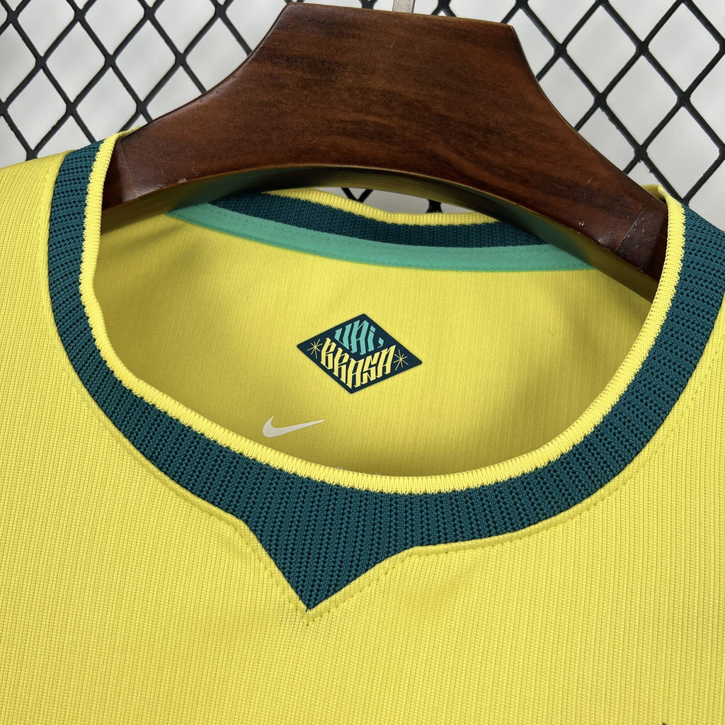 Camisola Brasil Principal Copa do Mundo 2026 2 UN Pronta Entrega - M | Camisola de Futebol - PrimeKits Club - Camisolas de Futebol